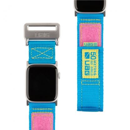 Urban Armor Gear Active Watch Strap - изключително здрава текстилна каишка за Apple Watch 42мм, 44мм, 45мм (син)