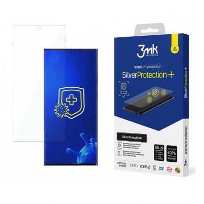3mk Silver Protection+ Screen Protector - антибактериално защитно покритие за дисплея на Samsung Galaxy S22 Plus (прозрачен)
