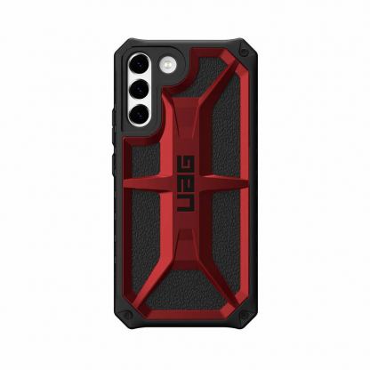 Urban Armor Gear Monarch Case - удароустойчив хибриден кейс за Samsung Galaxy S22 Plus (черен-червен)