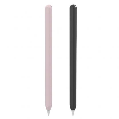 Stoyobe Silicone Pencil Sleeve Set - комплект силиконов калъф за Apple Pencil 2 (розов-черен) (2 броя)