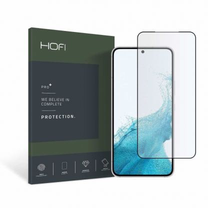 Hofi Glass Pro Plus Tempered Glass - калено стъклено защитно покритие за дисплея на Samsung Galaxy S22 (черен-прозрачен)