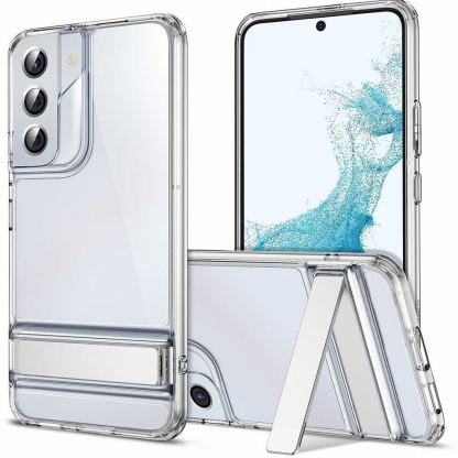 ESR Air Shield Boost Case - удароустойчив хибриден кейс с вградена поставка за Samsung Galaxy S22 Plus (прозрачен)