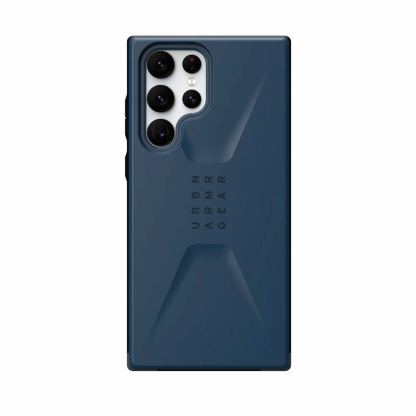 Urban Armor Gear Civilian Case - удароустойчив хибриден кейс за Samsung Galaxy S22 Ultra (тъмносин)