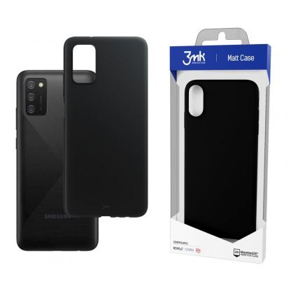 3MK Matt Case - силиконов (TPU) калъф за Samsung Galaxy A03s (черен)