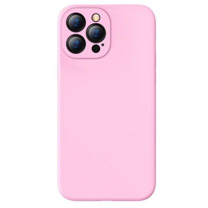 Baseus Jelly Liquid Silica Gel Case (ARYT001104) - силиконов (TPU) калъф за iPhone 13 Pro Max (розов)
