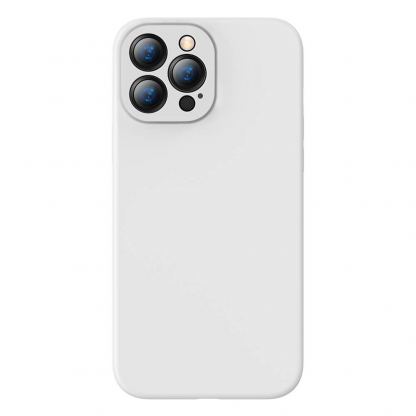 Baseus Jelly Liquid Silica Gel Case (ARYT000402) - силиконов (TPU) калъф за iPhone 13 Pro (бял)