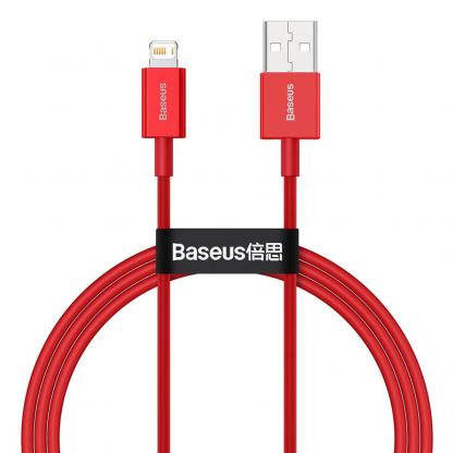 Baseus Superior Lightning USB Cable (CALYS-A09) - USB кабел за Apple устройства с Lightning порт (100 см) (червен)