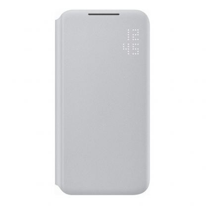 Samsung LED View Cover EF-NS901PJ - оригинален калъф през който виждате информация от дисплея за Samsung Galaxy S22 (сив)