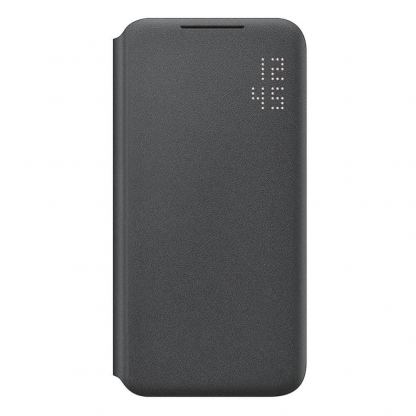 Samsung LED View Cover EF-NS901PB - оригинален калъф през който виждате информация от дисплея за Samsung Galaxy S22 (черен)