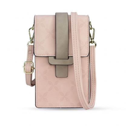 Fancy Handmade Bag Case Model 1 With Shoulder Strap - малка и компактна чанта с презрамка (светлорозов)