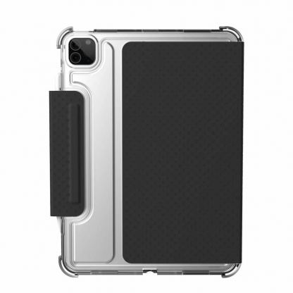 Urban Armor Gear U Lucent Case - удароустойчив хибриден кейс от най-висок клас за iPad Air 5 (2022), iPad Air 4 (2020), iPad Pro 11 (2020), iPad Pro 11 (2018) (черен-прозрачен)