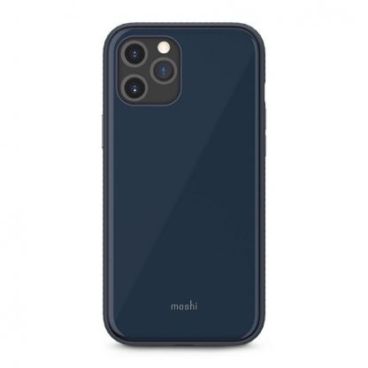 Moshi iGlaze Slim Hardshell SnapTo Case - хибриден удароустойчив кейс за iPhone 12 Pro Max (син)