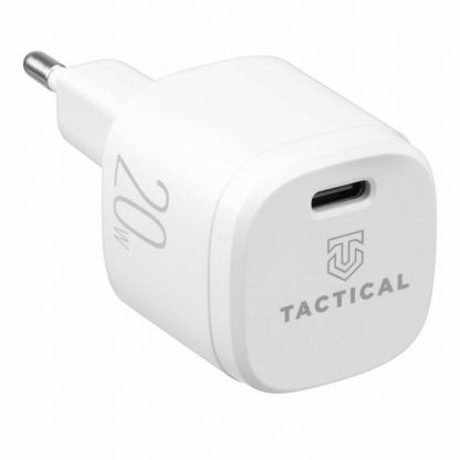 Tactical Base Plug Mini 20W Wall Charger - захранване за ел. мрежа 20W с USB-C изход и технология за бързо зареждане (бял)