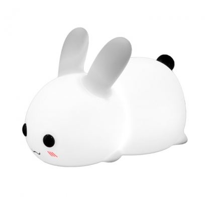 Bedside Night Lamp Bunny - силиконова детска нощна лампа с два вида светлина (бял)