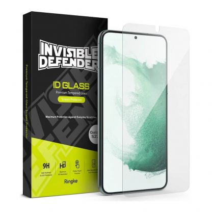 Ringke Invisible Defender ID Glass Tempered Glass 2.5D - калено стъклено защитно покритие за дисплея на Samsung Galaxy S22 (прозрачен) (2 броя)