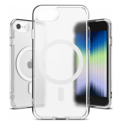 Ringke Fusion Magnetic Case - хибриден кейс с висока степен на защита с MagSafe за iPhone SE (2022), iPhone SE (2020), iPhone 8, iPhone 7 (прозрачен-мат) 