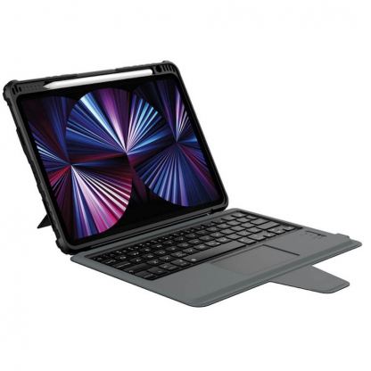 Nillkin Wireless Touchpad Keyboard Case - удароустойчив кейс, с отделяща клавиатура и поставка за iPad Pro 11 M1 (2021), iPad Pro 11 (2020), iPad Pro 11 (2018), iPad Air 5 (2022), iPad Air 4 (2020) (черен)