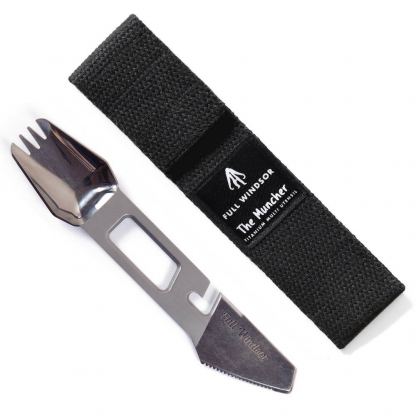 Full Windsor Muncher Titanium Multi Tool Utensil - титаниев мултифункционален прибор за къмпинг (сребрист)