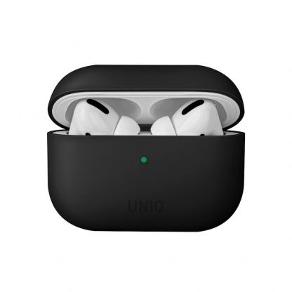 Uniq AirPods Pro Lino Silicone Case - силиконов (TPU) калъф за Apple AirPods Pro (черен)