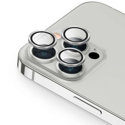 Uniq Optix Camera Tempered Glass Lens Protector - предпазни стъклени лещи за камерата на iPhone 13 Pro, iPhone 13 Pro Max (сребрист)