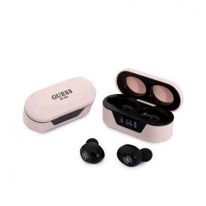 Guess True Wireless 5.0 5H Stereo TWS Headset - безжични блутут слушалки с кейс за мобилни устройства (розов) 