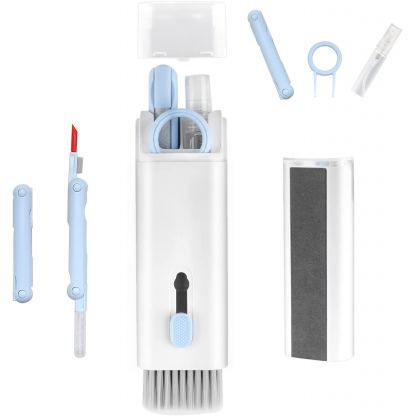 JC Electronics Cleaning Kit 7-in-1 - комплект за почистване на мобилни устройства, слушалки и други (син)