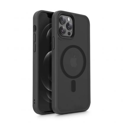 Tech-Protect MagMat MagSafe Case - хибриден удароустойчив кейс с MagSafe за iPhone 12, iPhone 12 Pro (черен)
