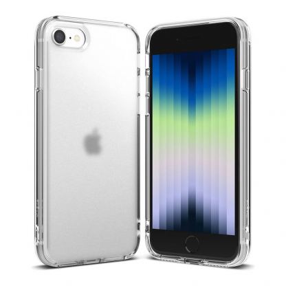 Ringke Fusion Edge Case - хибриден удароустойчив кейс за iPhone SE (2022), iPhone SE (2020), iPhone 8, iPhone 7 (прозрачен-мат)