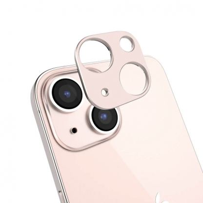 SwitchEasy LenShield Aluminum Camera Lens Protector - предпазна метална плочка за камерата на iPhone 13 mini, iPhone 13 (розов)