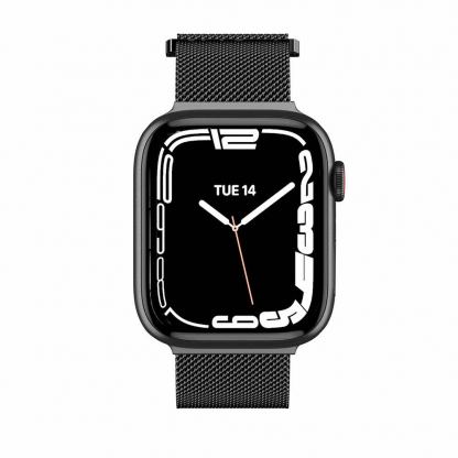 SwitchEasy Mesh Stainless Steel Watch Loop Band - стоманена, неръждаема каишка за Apple Watch 42мм, 44мм, 45мм (черен)