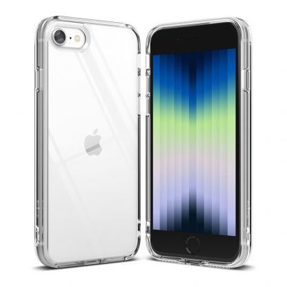 Ringke Fusion Edge Case - хибриден удароустойчив кейс за iPhone SE (2022), iPhone SE (2020), iPhone 8, iPhone 7 (прозрачен)