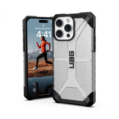 Urban Armor Gear Plasma Case - удароустойчив хибриден кейс за iPhone 14 Pro Max (прозрачен)