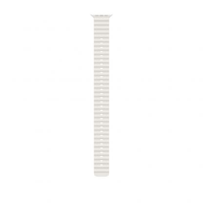 Apple Ocean Band Extension - оригинална флуороеластомерна каишка за Apple Watch Ultra 49мм (бял)