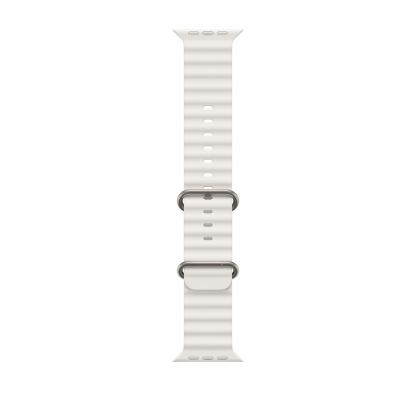 Apple Ocean Band - оригинална флуороеластомерна каишка за Apple Watch Ultra 49мм (бял)