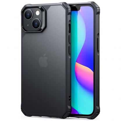 ESR Air Armor Case - хибриден удароустойчив кейс за iPhone 14, iPhone 13 (черен-мат)