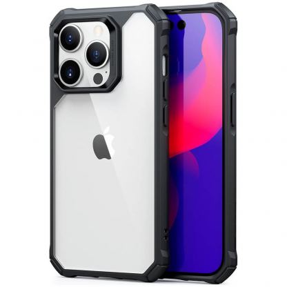 ESR Air Armor Case - хибриден удароустойчив кейс за iPhone 14 Pro Max (черен-прозрачен)