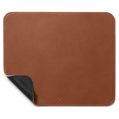 Spigen LD301 Mouse Pad - коженa подложка (пад) за мишка (кафяв)