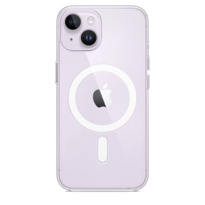 JC MagSafe Clear Case - хибриден удароустойчив кейс с MagSafe за iPhone 14 (прозрачен) 