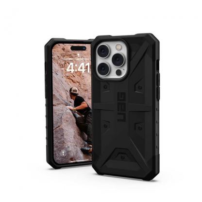 Urban Armor Gear Pathfinder Case - удароустойчив хибриден кейс за iPhone 14 Pro (черен)
