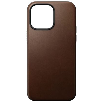 Nomad Modern Leather MagSafe Case - кожен (естествена кожа) кейс с MagSafe за iPhone 14 Pro (тъмнокафяв)