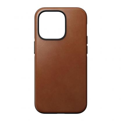 Nomad Modern Leather MagSafe Case - кожен (естествена кожа) кейс с MagSafe за iPhone 14 (кафяв)