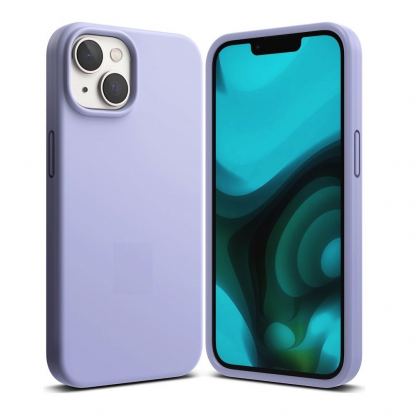 Ringke Soft Silicone Case - силиконов (TPU) калъф за iPhone 14 (лилав)