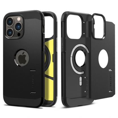 Spigen MagFit Tough Armor Case - хибриден кейс с най-висока степен на защита с MagSafe за iPhone 14 Pro Max (черен)
