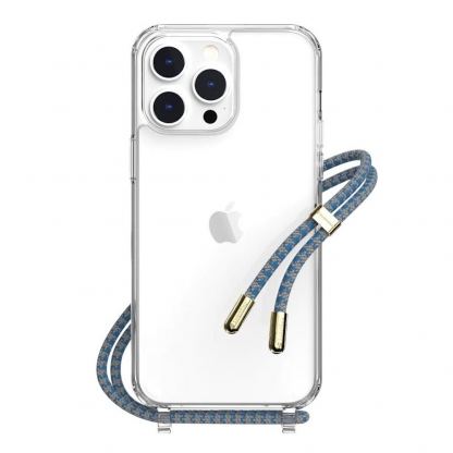 SwitchEasy Play Lanyard Ocean Case - хибриден удароустойчив кейс с връзка за носене за iPhone 14 Pro Max (прозрачен) 