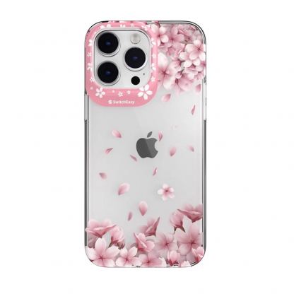 SwitchEasy Artist Sakura Case - дизайнерски хибриден удароустойчив кейс за iPhone 14 Pro Max (прозрачен) 