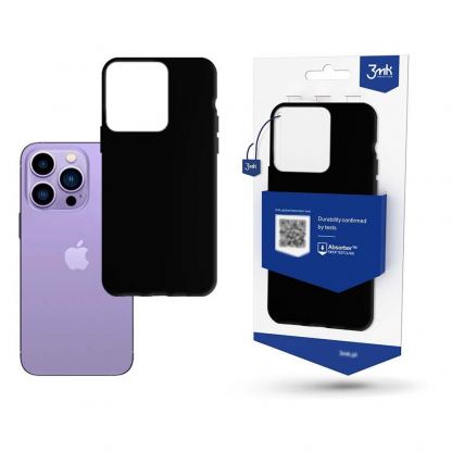 3MK Matt Case - силиконов (TPU) калъф за iPhone 14 Pro (черен)