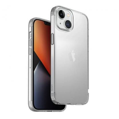 Uniq AirFender Slim Flexible Case - удароустойчив силиконов (TPU) калъф за iPhone 14 (прозрачен)