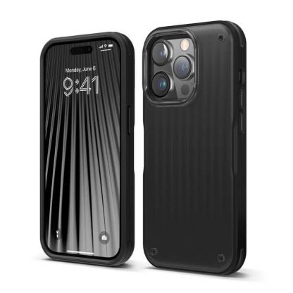 Elago Buckler Case - хибриден удароустойчив кейс с за iPhone 14 Pro (черен)