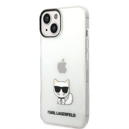 Karl Lagerfeld Choupette Logo Case - дизайнерски кейс с висока защита за iPhone 14 (прозрачен)