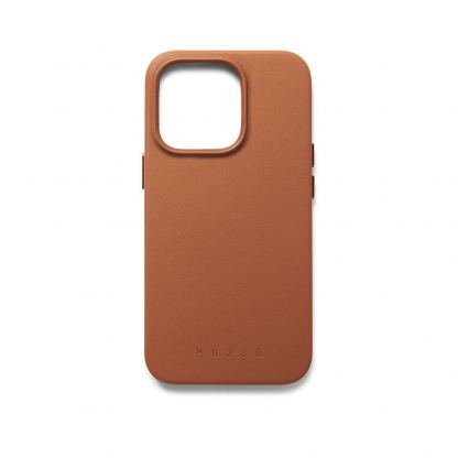 Mujjo Full Leather MagSafe Case - премиум кожен кейс с MagSafe за iPhone 14 Pro Max (кафяв)